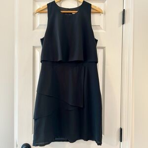 J. Crew Black Layered Dress